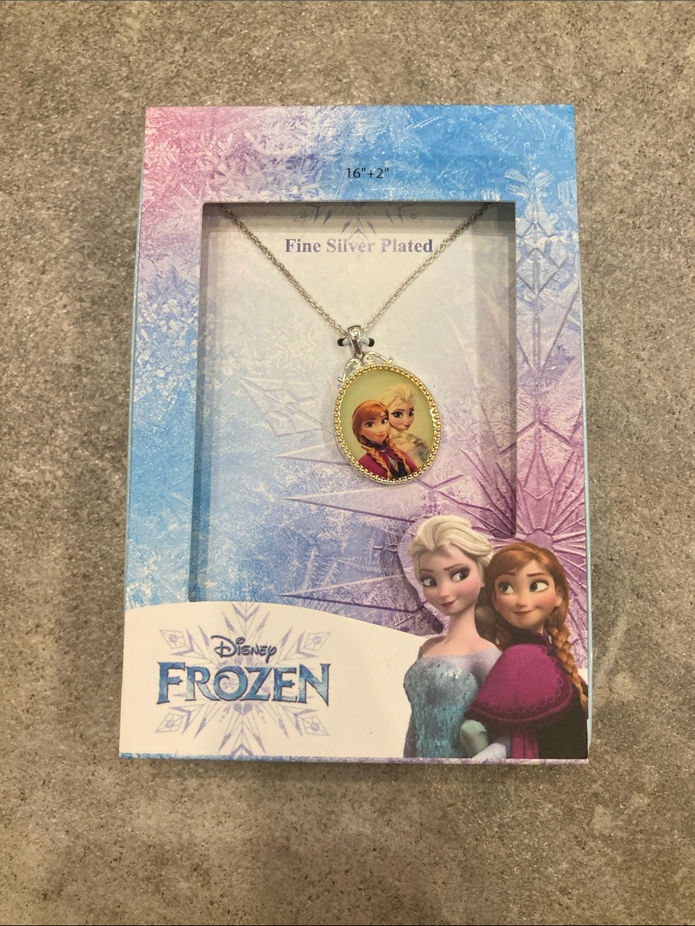 Disney Frozen Anna & Elsa Portrait Pendant Necklace